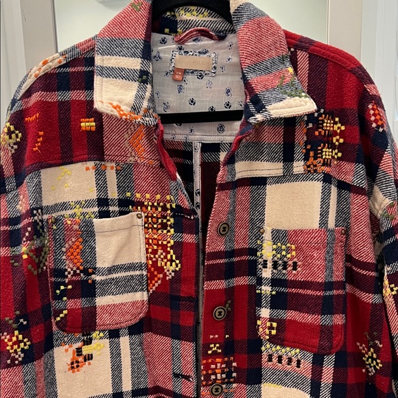 Pilcroplaid Embroidered Shacket - Picture 5 of 10